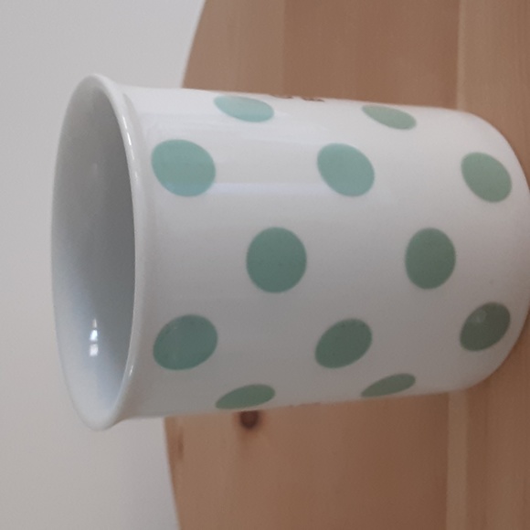 Fringe GIRL BOSS Gold Text Mint Green Polka Dot Coffee Mug 12 oz - Picture 3 of 6